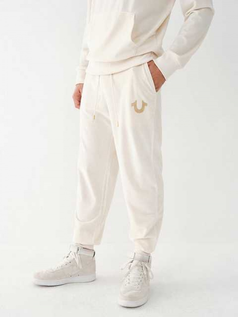 True Religion True Velour Joggingbyxor Herr Vita | PQG038792