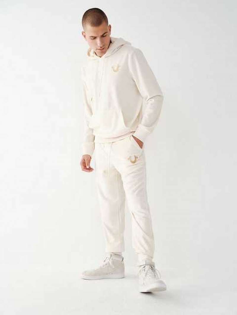 True Religion True Velour Joggingbyxor Herr Vita | PQG038792