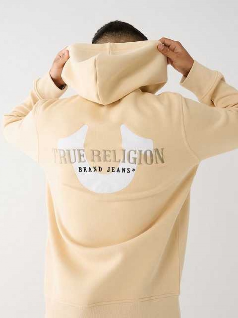 True Religion True Zip Hoodie Herr Beige | UIA135764