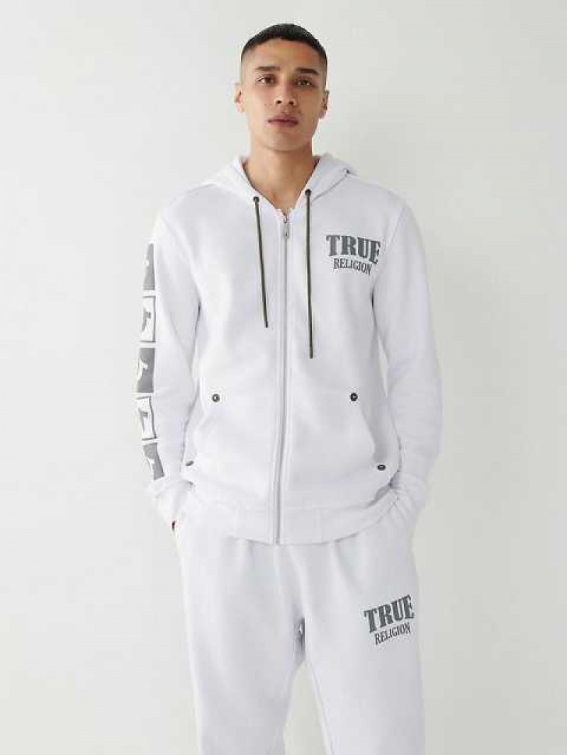 True Religion True Zip Hoodie Herr Vita | KYQ340168